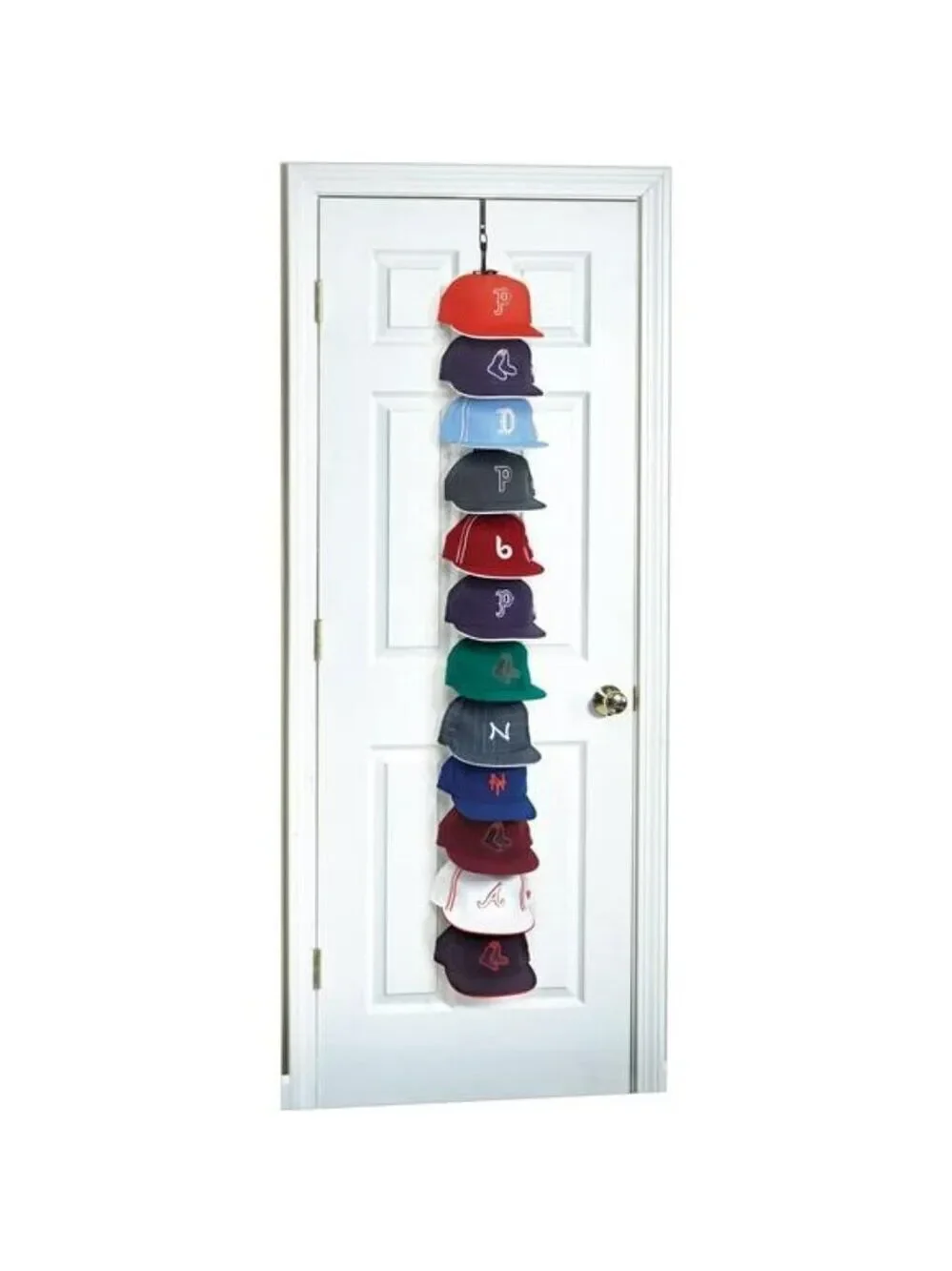 Perfect Curve Cap Rack Organizer Holds 36 Baseball Hats Over Door Closet Wall
